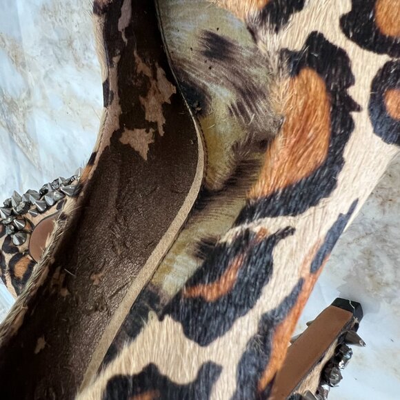 NWT Sam Edelman Lorissa Pony Leopard Spiked Heels - Picture 9 of 14